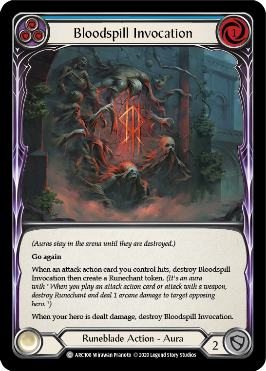 Bloodspill Invocation (Blue) [U-ARC108] (Arcane Rising Unlimited)  Unlimited Normal | L.A. Mood Comics and Games