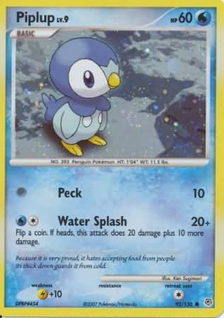 Piplup (93/130) (Cosmos Holo) [Diamond & Pearl: Base Set] | L.A. Mood Comics and Games