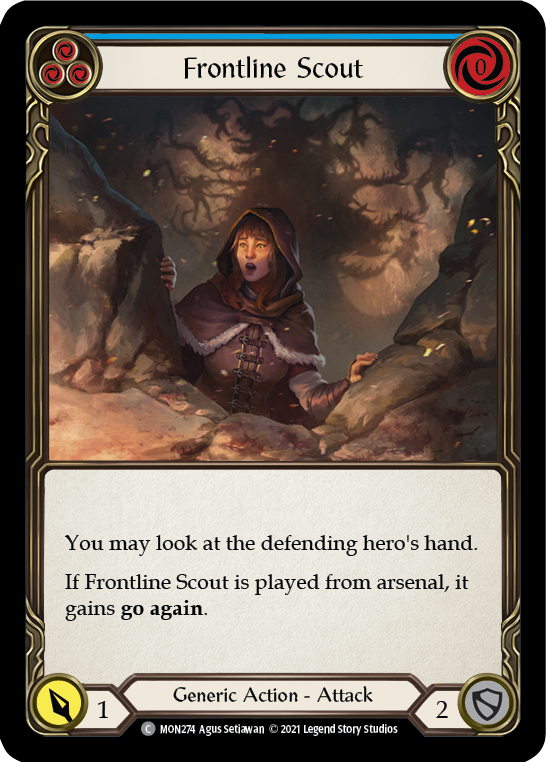 Frontline Scout (Blue) [MON274-RF] (Monarch)  1st Edition Rainbow Foil | L.A. Mood Comics and Games