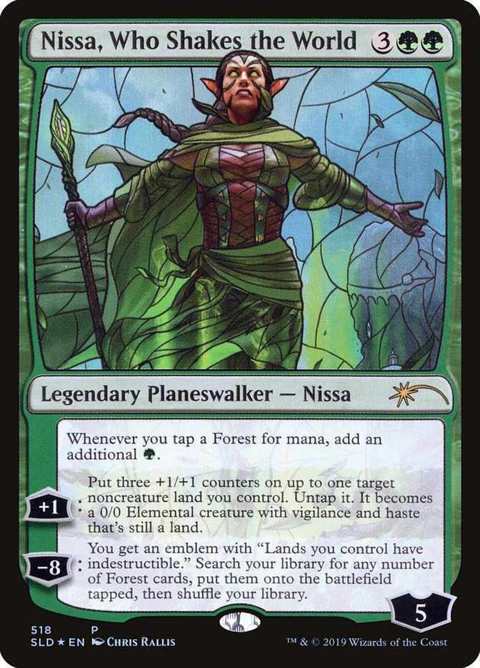 Nissa, Who Shakes the World (Stained Glass) [Secret Lair Drop Promos] | L.A. Mood Comics and Games