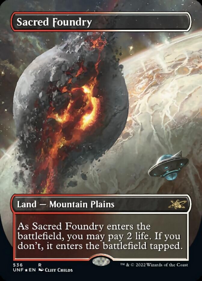 Sacred Foundry (Borderless) (Galaxy Foil) [Unfinity] | L.A. Mood Comics and Games