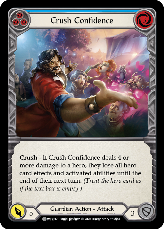 Crush Confidence (Blue) [U-WTR065] (Welcome to Rathe Unlimited)  Unlimited Rainbow Foil | L.A. Mood Comics and Games