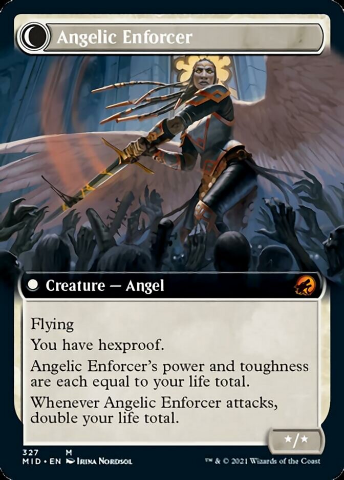 Enduring Angel // Angelic Enforcer (Extended Art) [Innistrad: Midnight Hunt] | L.A. Mood Comics and Games