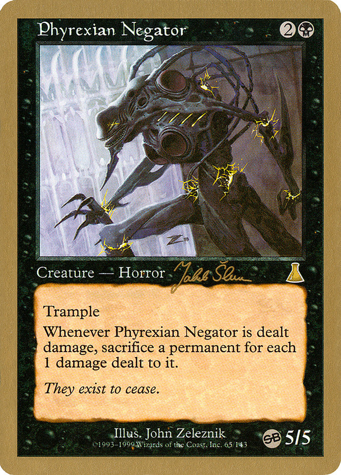 Phyrexian Negator (Jakub Slemr) (SB) [World Championship Decks 1999] | L.A. Mood Comics and Games