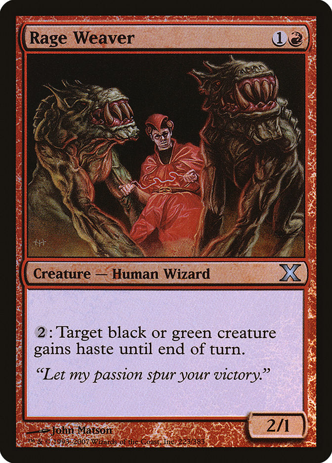 Rage Weaver (Premium Foil) [Tenth Edition] | L.A. Mood Comics and Games
