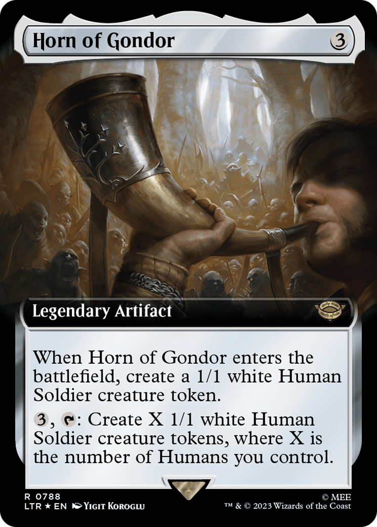 Horn of Gondor (Extended Art) (Surge Foil) [The Lord of the Rings: Tales of Middle-Earth] | L.A. Mood Comics and Games