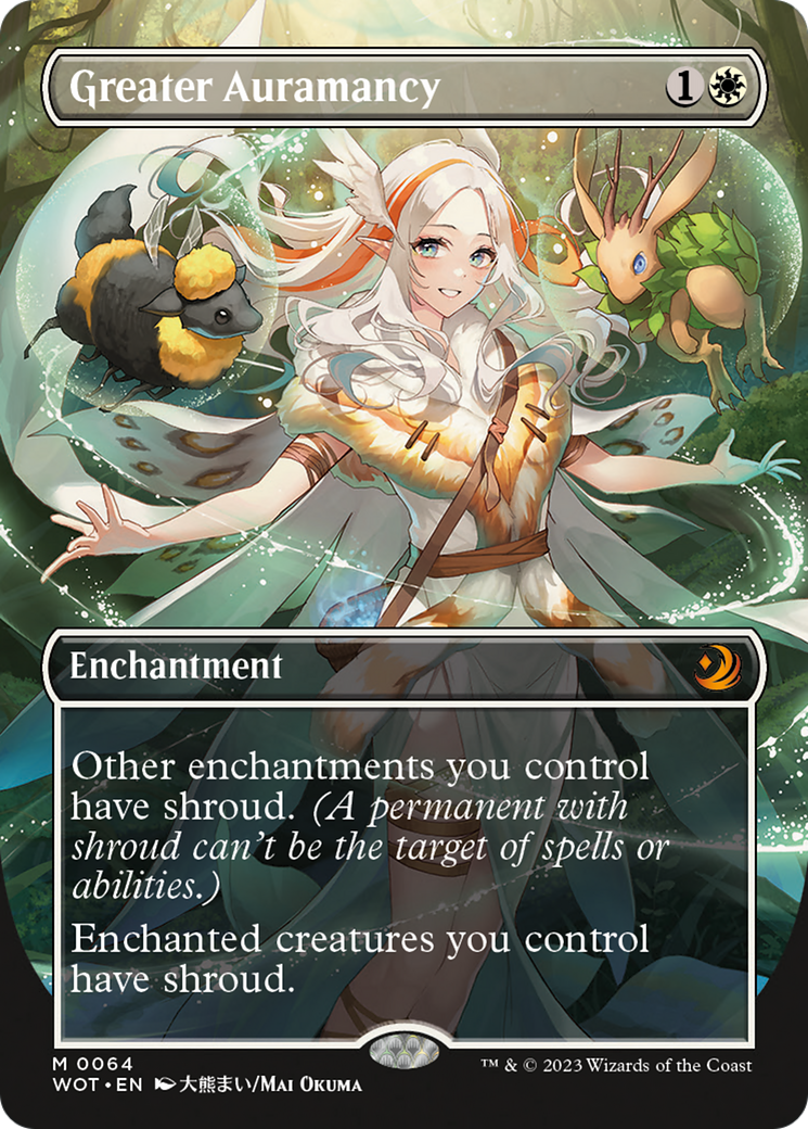 Greater Auramancy (Anime Borderless) [Wilds of Eldraine: Enchanting Tales] | L.A. Mood Comics and Games