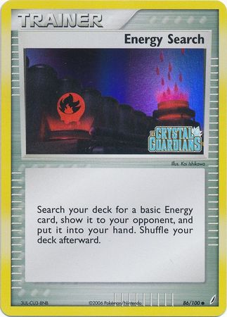 Energy Search (86/100) (Stamped) [EX: Crystal Guardians] | L.A. Mood Comics and Games