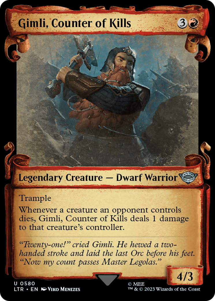 Gimli, Counter of Kills [The Lord of the Rings: Tales of Middle-Earth Showcase Scrolls] | L.A. Mood Comics and Games