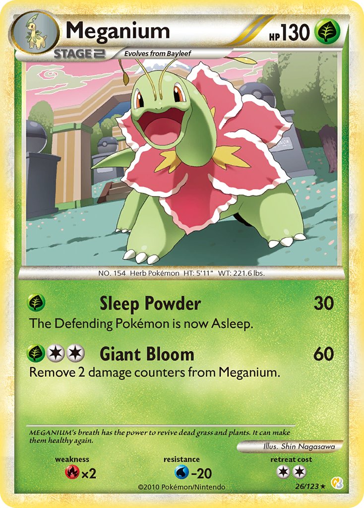Meganium (26/123) (Theme Deck Exclusive) [HeartGold & SoulSilver: Base Set] | L.A. Mood Comics and Games