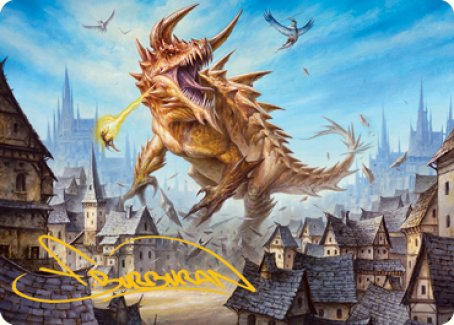 Tarrasque Art Card (Gold-Stamped Signature) [Dungeons & Dragons: Adventures in the Forgotten Realms Art Series] | L.A. Mood Comics and Games
