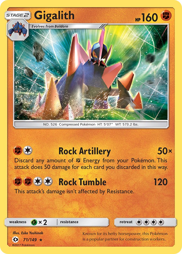 Gigalith (71/149) (Cosmos Holo) (Blister Exclusive) [Sun & Moon: Base Set] | L.A. Mood Comics and Games