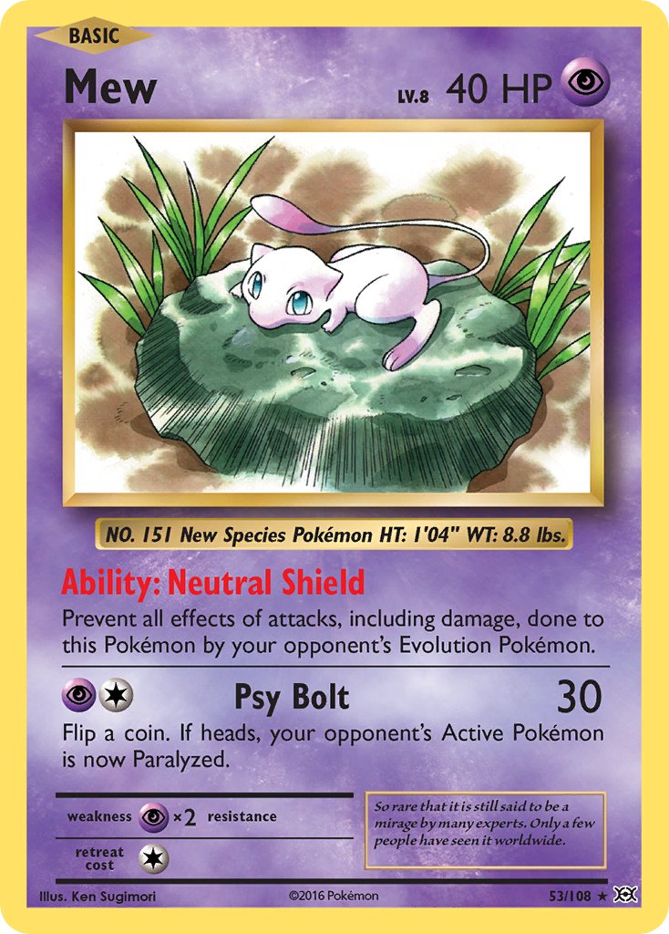 Mew (53/108) (Theme Deck Exclusive) [XY: Evolutions] | L.A. Mood Comics and Games