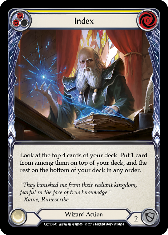 Index (Yellow) [ARC136-C] (Arcane Rising)  1st Edition Rainbow Foil | L.A. Mood Comics and Games