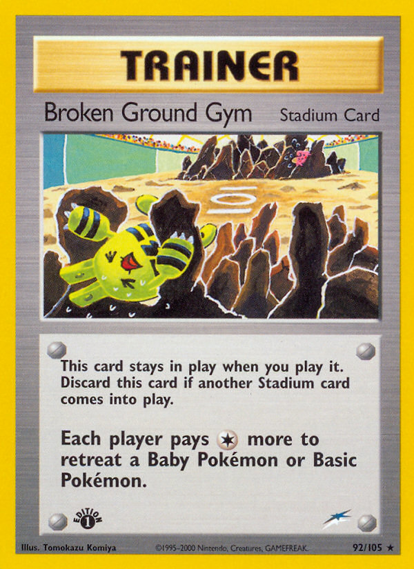 Broken Ground Gym (92/105) [Neo Destiny 1st Edition] | L.A. Mood Comics and Games
