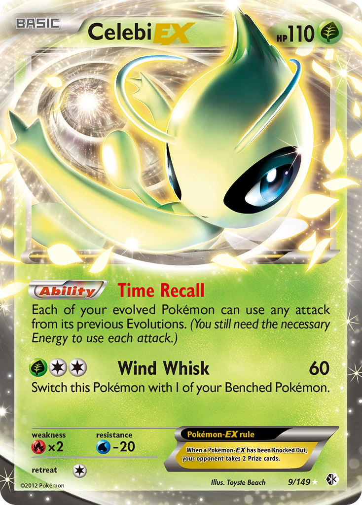 Celebi EX (9/149) [Black & White: Boundaries Crossed] | L.A. Mood Comics and Games
