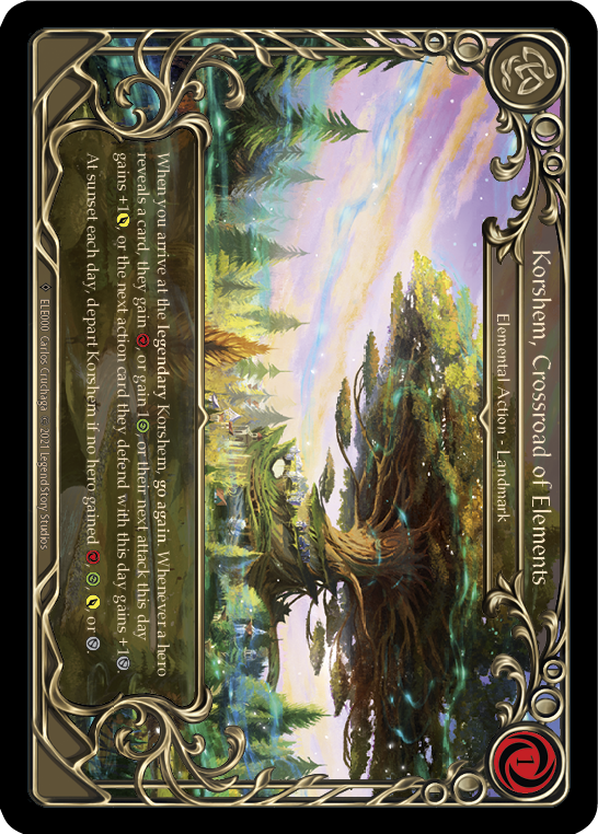 Korshem, Crossroad of Elements [U-ELE000] (Tales of Aria Unlimited)  Unlimited Rainbow Foil | L.A. Mood Comics and Games