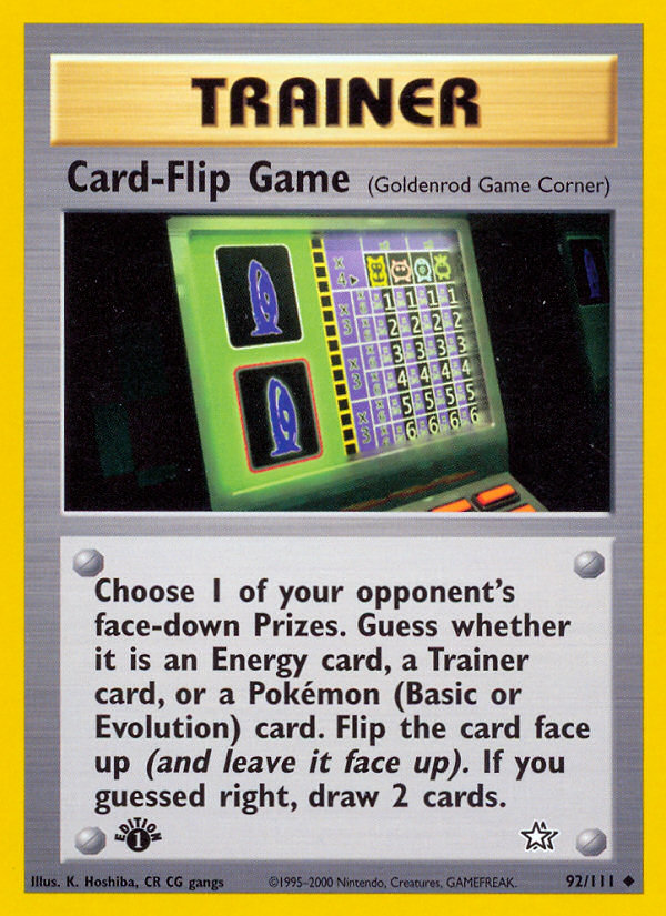 Card-Flip Game (92/111) [Neo Genesis 1st Edition] | L.A. Mood Comics and Games