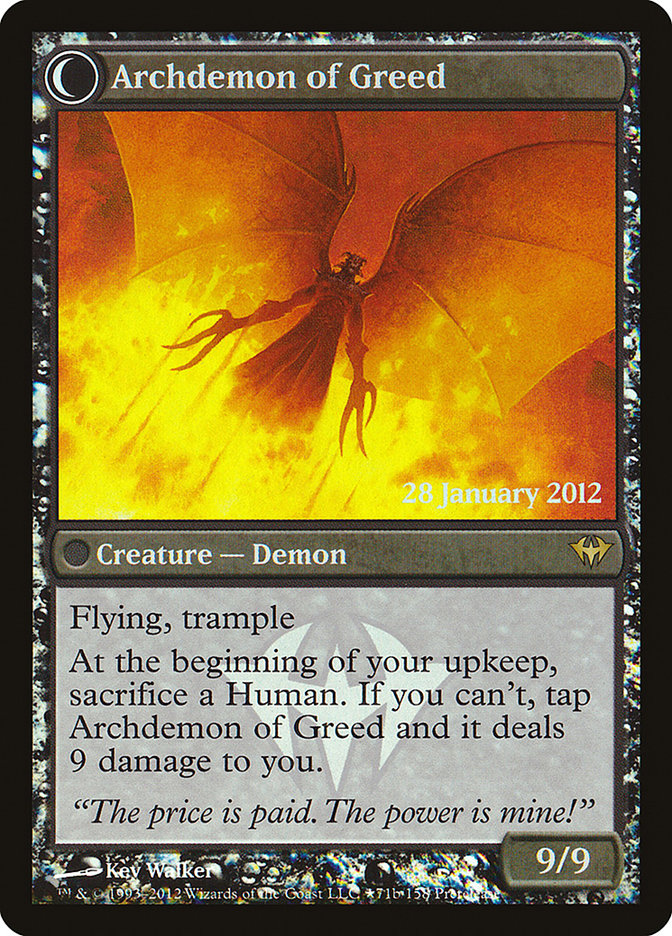 Ravenous Demon // Archdemon of Greed [Dark Ascension Prerelease Promos] | L.A. Mood Comics and Games