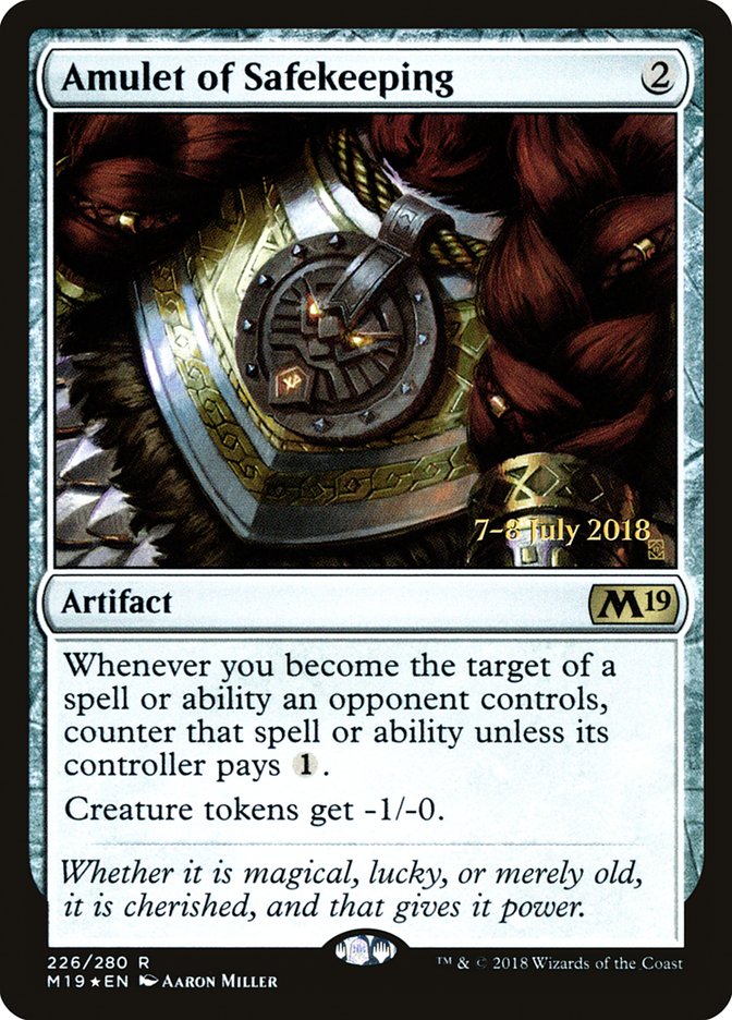 Amulet of Safekeeping [Core Set 2019 Prerelease Promos] | L.A. Mood Comics and Games