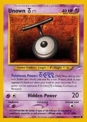 Unown [T] (88/105) [Neo Destiny Unlimited] | L.A. Mood Comics and Games