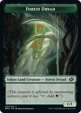 Powerstone // Forest Dryad Double-Sided Token [The Brothers' War Tokens] | L.A. Mood Comics and Games