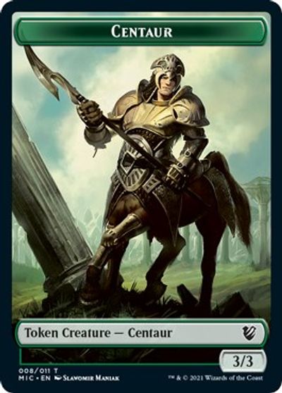 Centaur // Wolf Double-Sided Token [Innistrad: Midnight Hunt Commander Tokens] | L.A. Mood Comics and Games