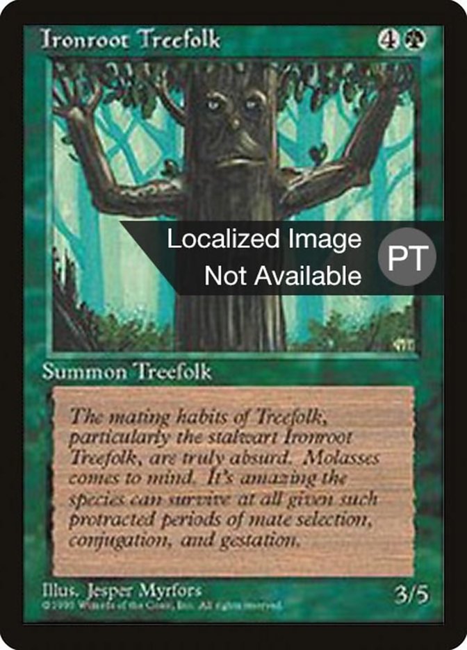 Ironroot Treefolk [Fourth Edition (Foreign Black Border)] | L.A. Mood Comics and Games