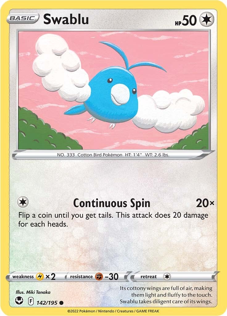 Swablu (142/195) [Sword & Shield: Silver Tempest] | L.A. Mood Comics and Games