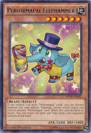 Performapal Elephammer [MP16-EN002] Rare | L.A. Mood Comics and Games