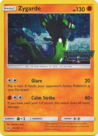 Zygarde (72/131) (Cosmos Holo) [Sun & Moon: Forbidden Light] | L.A. Mood Comics and Games