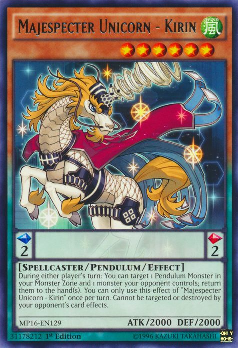 Majespecter Unicorn - Kirin [MP16-EN129] Rare | L.A. Mood Comics and Games