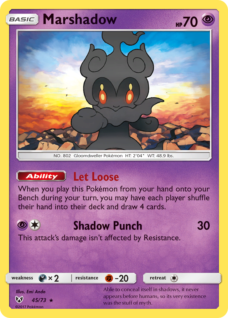 Marshadow (45/73) [Sun & Moon: Shining Legends] | L.A. Mood Comics and Games