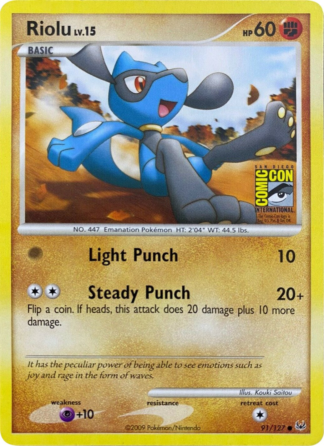 Riolu (91/127) (SDCC 2009) [Platinum: Base Set] | L.A. Mood Comics and Games