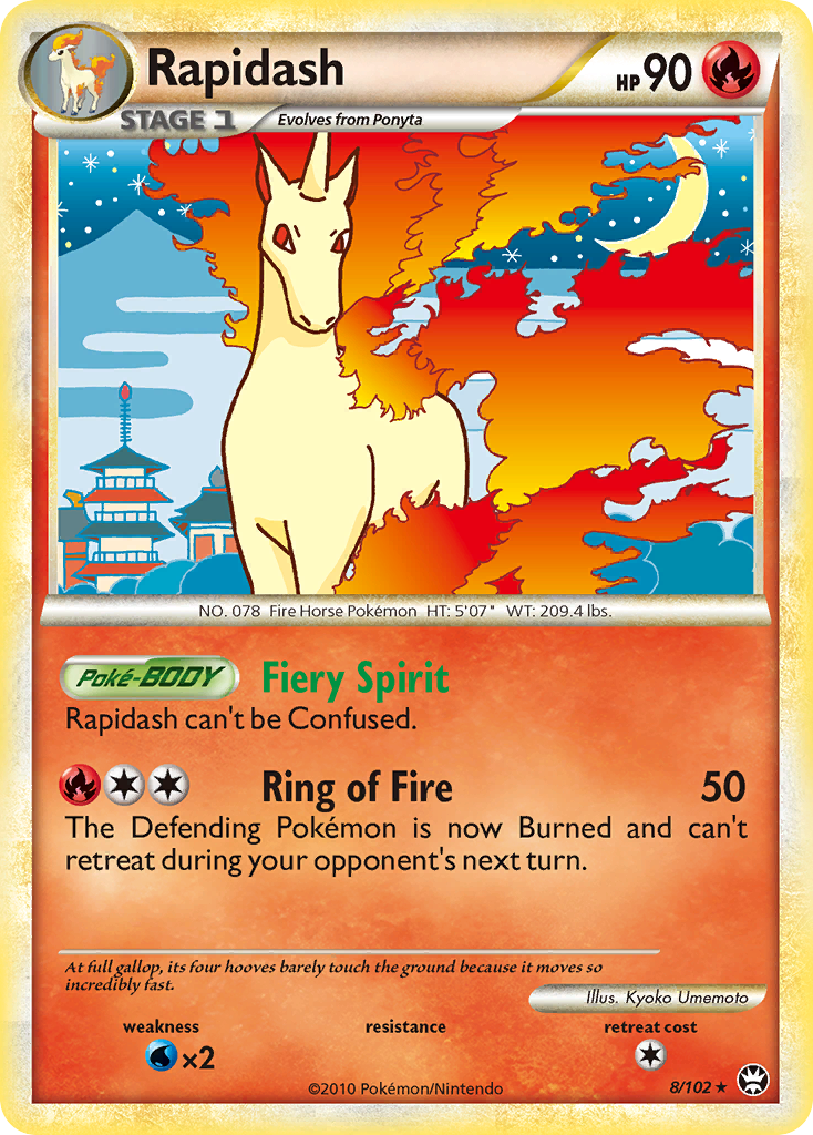 Rapidash (8/102) [HeartGold & SoulSilver: Triumphant] | L.A. Mood Comics and Games