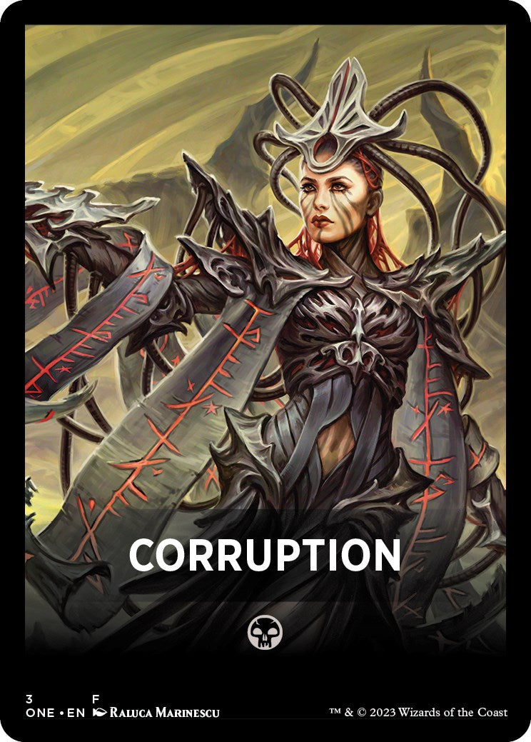 Corruption Theme Card [Phyrexia: All Will Be One Tokens] | L.A. Mood Comics and Games