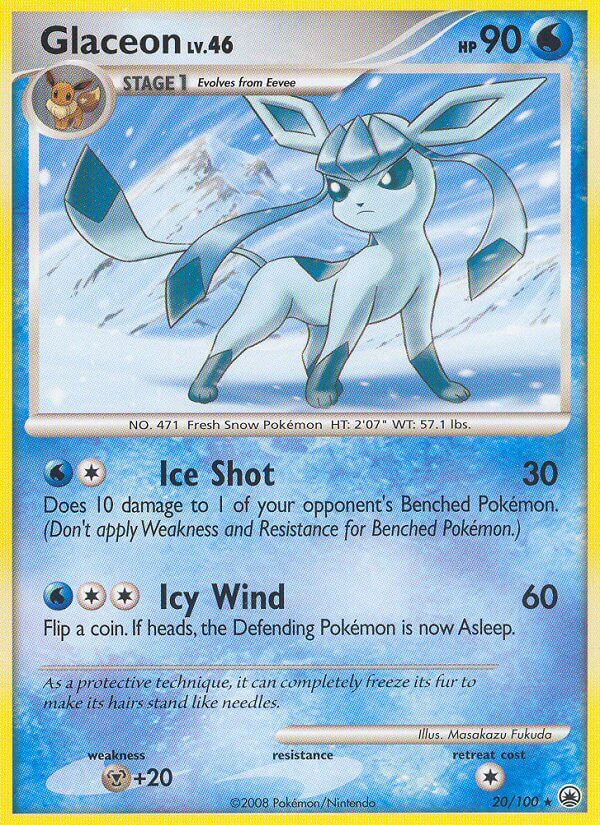 Glaceon (20/100) (Theme Deck Exclusive) [Diamond & Pearl: Majestic Dawn] | L.A. Mood Comics and Games