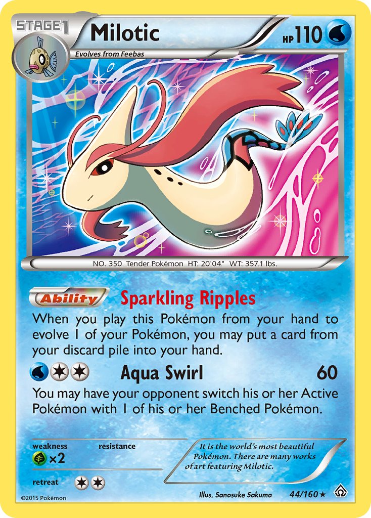 Milotic (44/160) (Theme Deck Exclusive) [XY: Primal Clash] | L.A. Mood Comics and Games