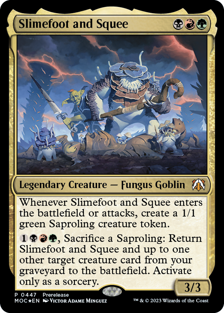 Slimefoot and Squee [March of the Machine Commander Prerelease Promos] | L.A. Mood Comics and Games