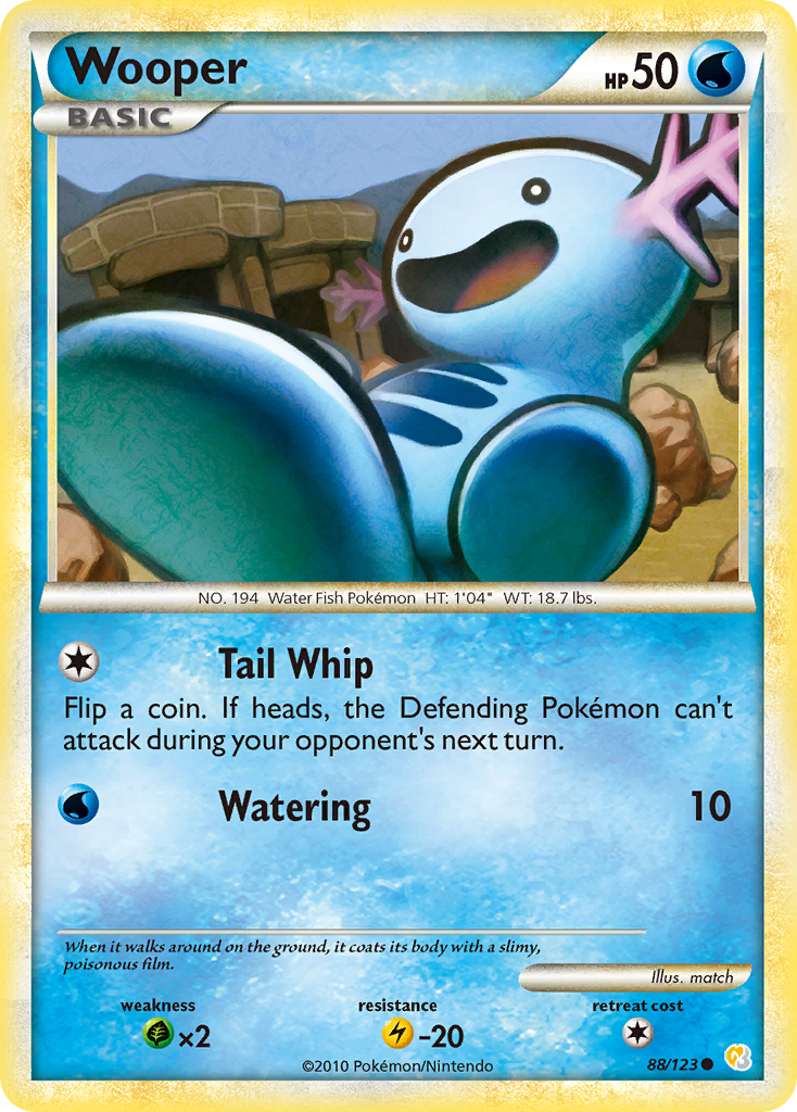 Wooper (88/123) [HeartGold & SoulSilver: Base Set] | L.A. Mood Comics and Games