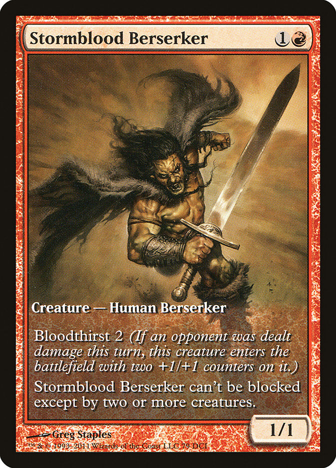 Stormblood Berserker (Extended Art) [Magic 2012 Promos] | L.A. Mood Comics and Games