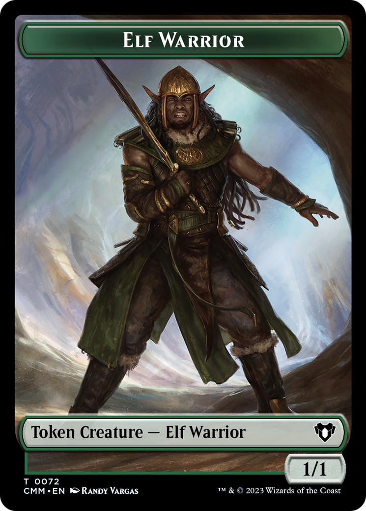 Elf Warrior // Cleric Double-Sided Token [Commander Masters Tokens] | L.A. Mood Comics and Games
