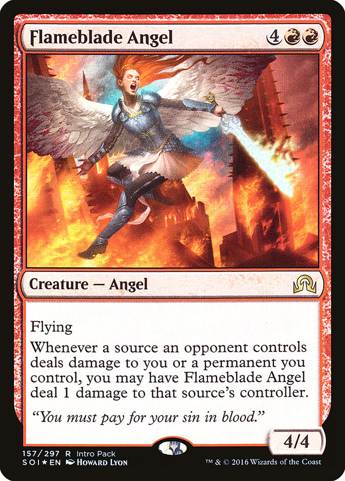 Flameblade Angel (Intro Pack) [Shadows over Innistrad Promos] | L.A. Mood Comics and Games