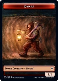 Dwarf // Food (17) Double-Sided Token [Throne of Eldraine Tokens] | L.A. Mood Comics and Games