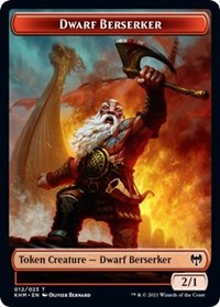 Dwarf Berserker // Tibalt, Cosmic Impostor Emblem Double-Sided Token [Kaldheim Tokens] | L.A. Mood Comics and Games