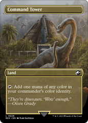 Command Tower // Commander Tower (Borderless) [Jurassic World Collection] | L.A. Mood Comics and Games