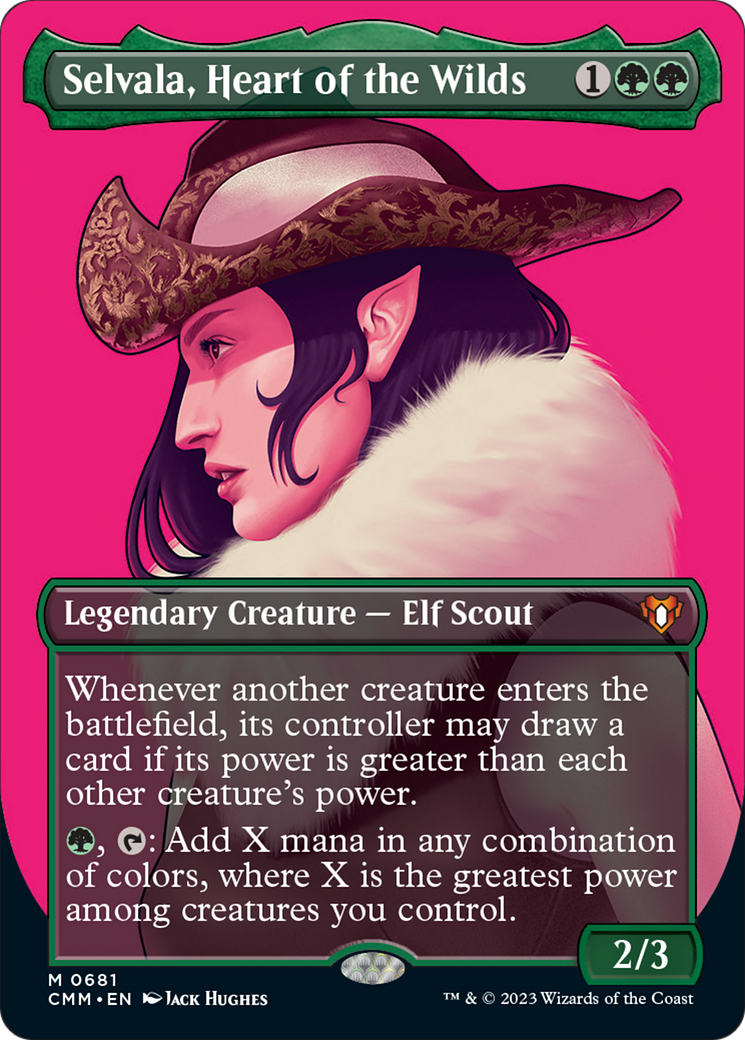 Selvala, Heart of the Wilds (Borderless Profile) [Commander Masters] | L.A. Mood Comics and Games