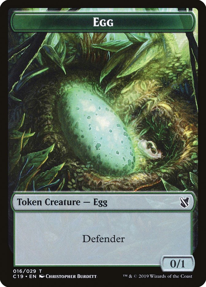 Gargoyle // Egg Double-Sided Token [Commander 2019 Tokens] | L.A. Mood Comics and Games