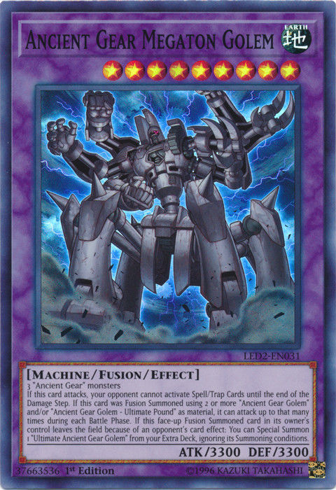 Ancient Gear Megaton Golem [LED2-EN031] Super Rare | L.A. Mood Comics and Games