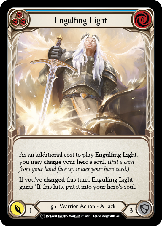 Engulfing Light (Blue) [U-MON050-RF] (Monarch Unlimited)  Unlimited Rainbow Foil | L.A. Mood Comics and Games